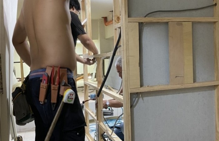 木工隔間-平鋪天花板實景 (1)